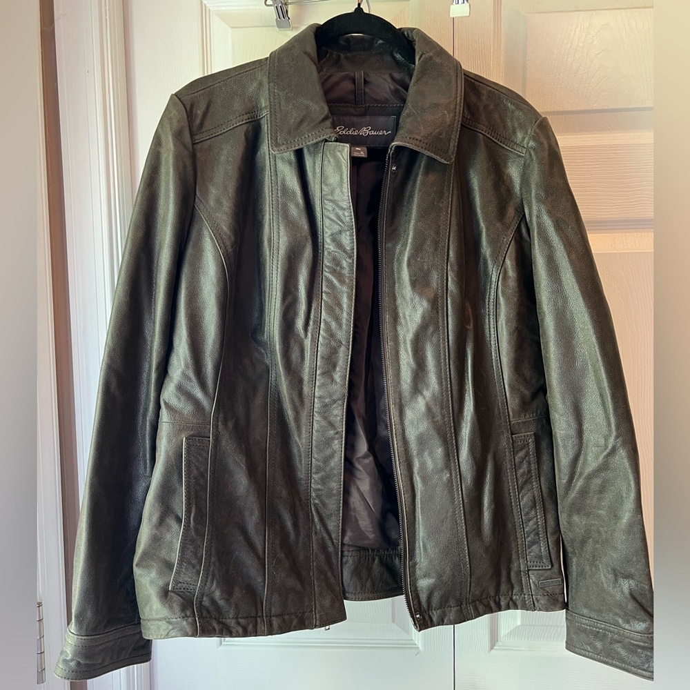 Eddie Bauer Brown Leather Jacket